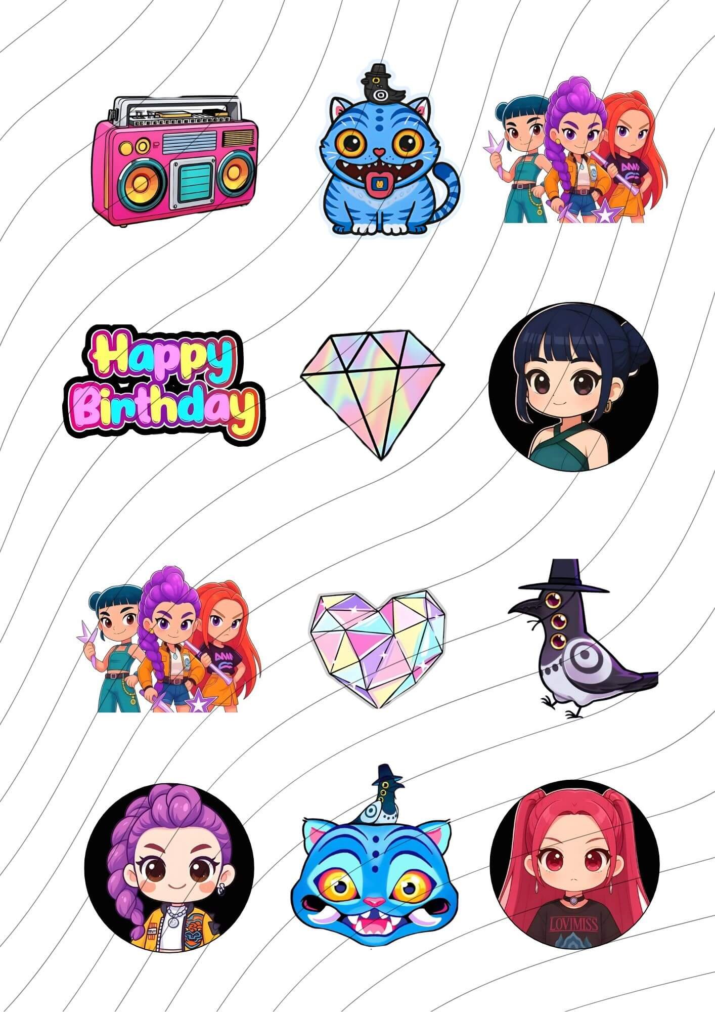 K-Pop Demon Hunters Mini Toppers