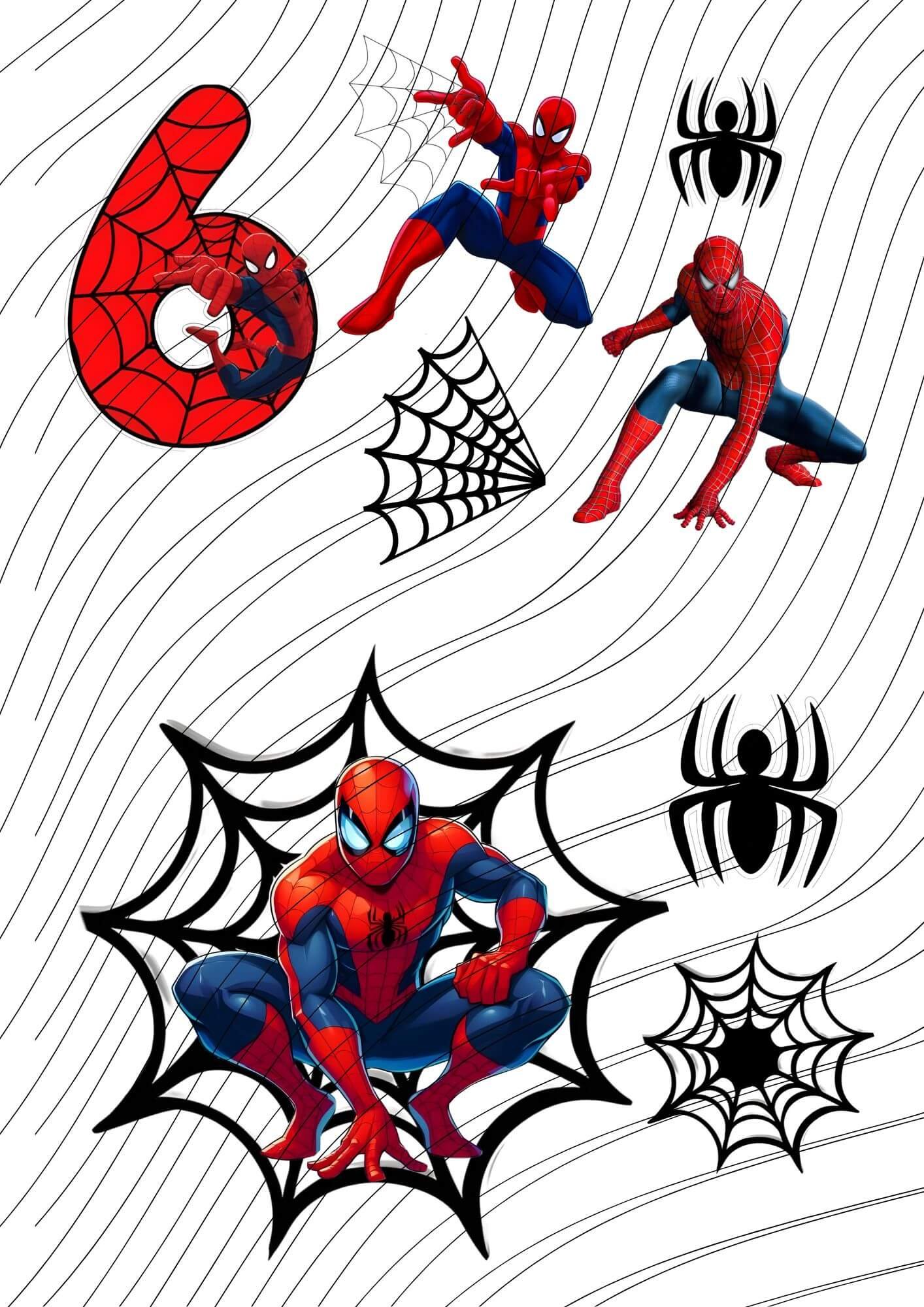 Set Cake Topper Spiderman Hombre Araña