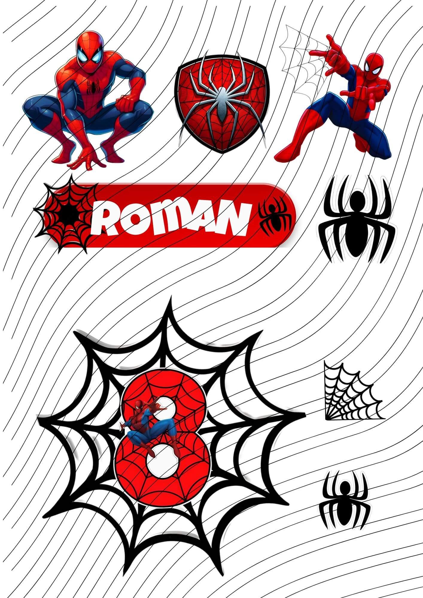 Set Cake Topper Spiderman Hombre Araña - Imagen 2