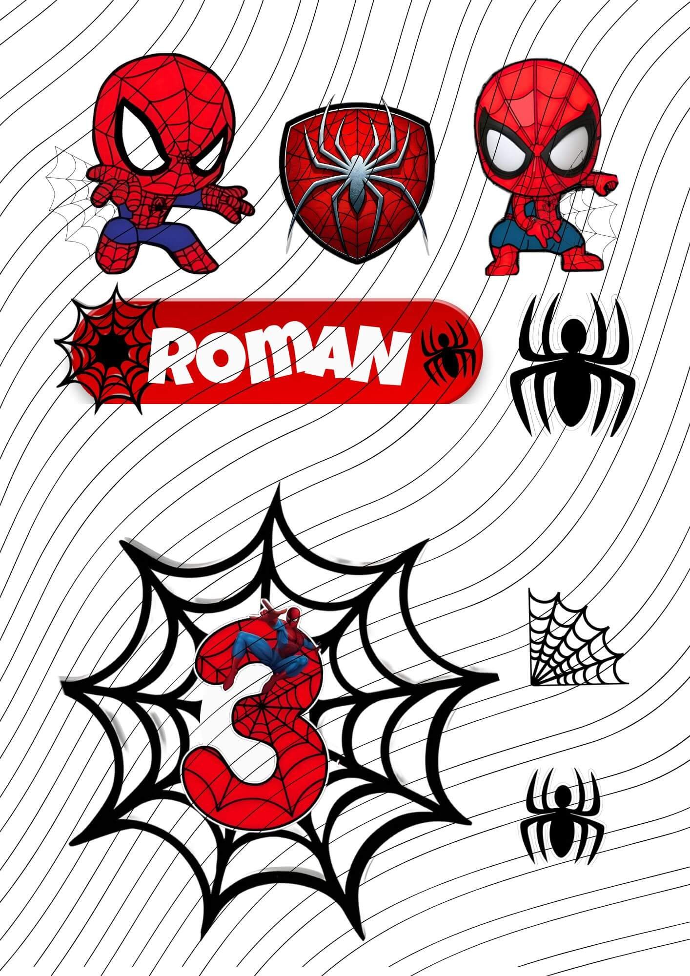 Set Cake Topper Spiderman Hombre Araña - Imagen 3