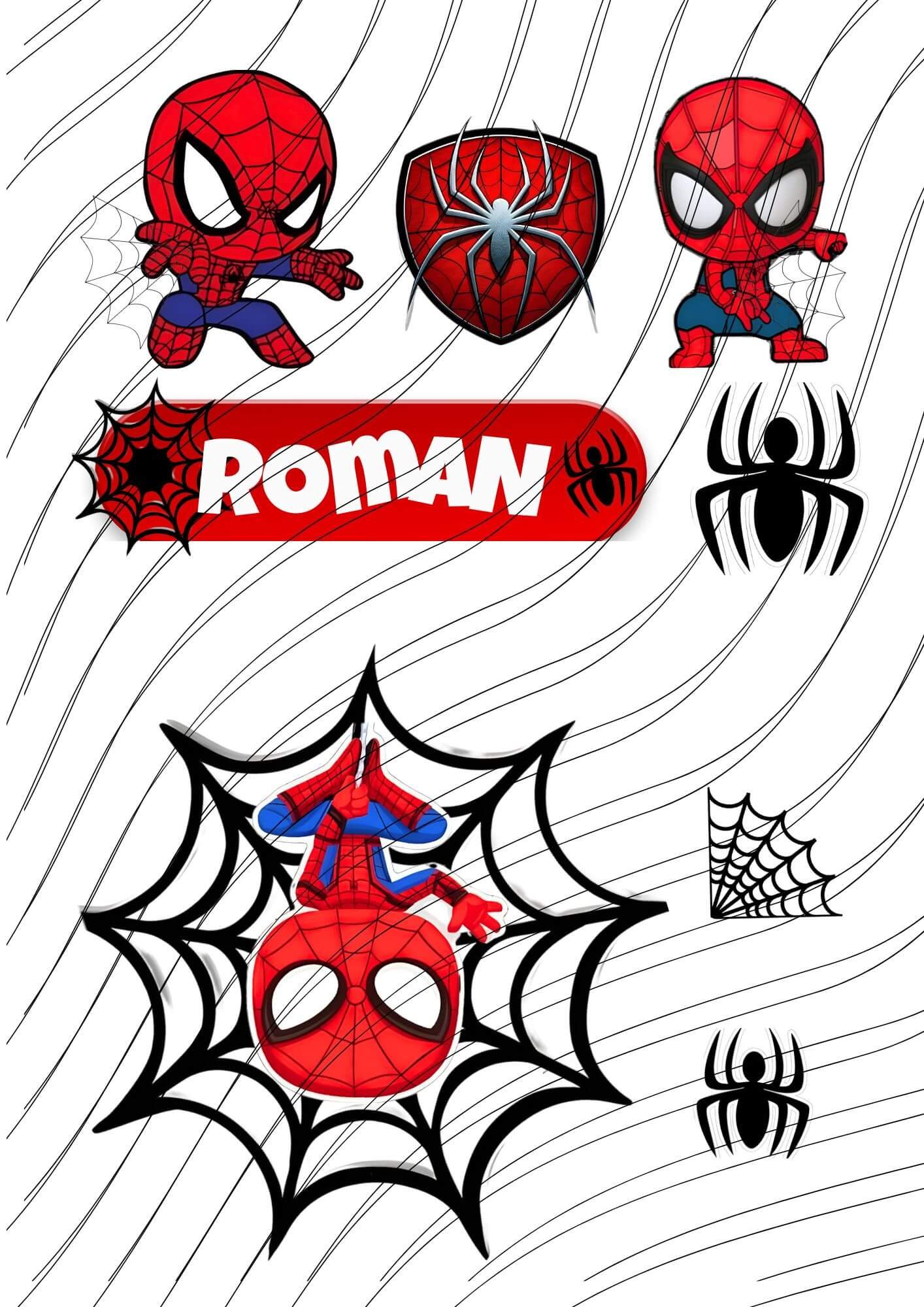Set Cake Topper Spiderman Hombre Araña - Imagen 4