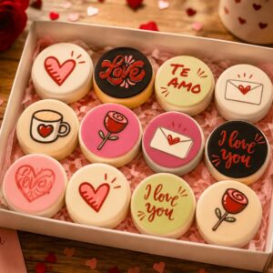 Lámina comestible para galletas San Valentín Día del Amor Enamorados