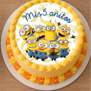 Lámina comestible para torta y galletas Fototorta Minions