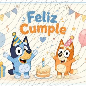 Lámina comestible para torta y galletas Fototorta Bluey y Bingo
