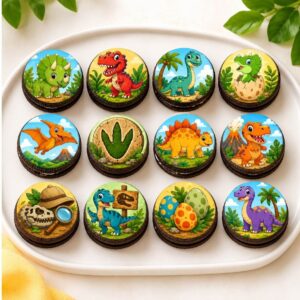Lámina comestible para galletas Dinosaurios
