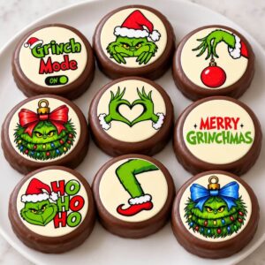 Lámina comestible para Galletas  Navidad El Grinch