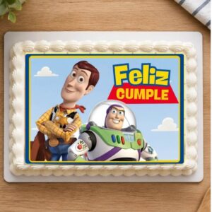 Lámina comestible para torta y galletas Fototorta Toy Story Lilypad Woody