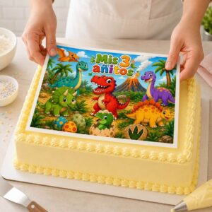 Lámina comestible para torta y galletas Fototorta Dinosaurios Fósil