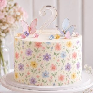 Lámina comestible Estampado Flores Arboles Fototorta