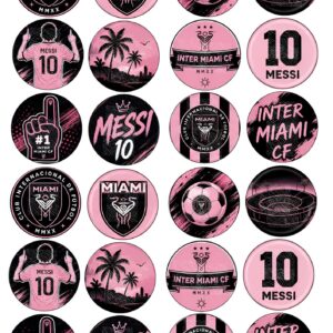 Lámina comestible para galletas Inter Miami CF Fútbol