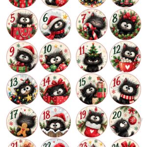 Lámina comestible para galletas Calendario de Adviento Navidad