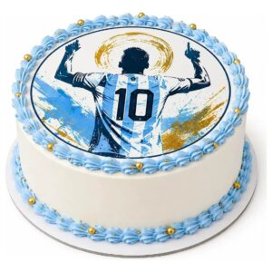 Lámina comestible para torta y galletas Fototorta Selección Argentina Afa Messi Cancha Fútbol