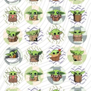 Lámina comestible para galletas Star Wars Mandalorian Baby Yoda