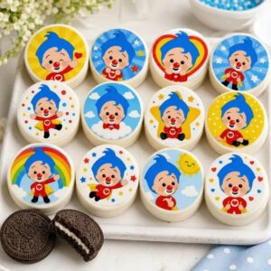 Lámina comestible para galletas Payaso Plim Plim Cumpleaños